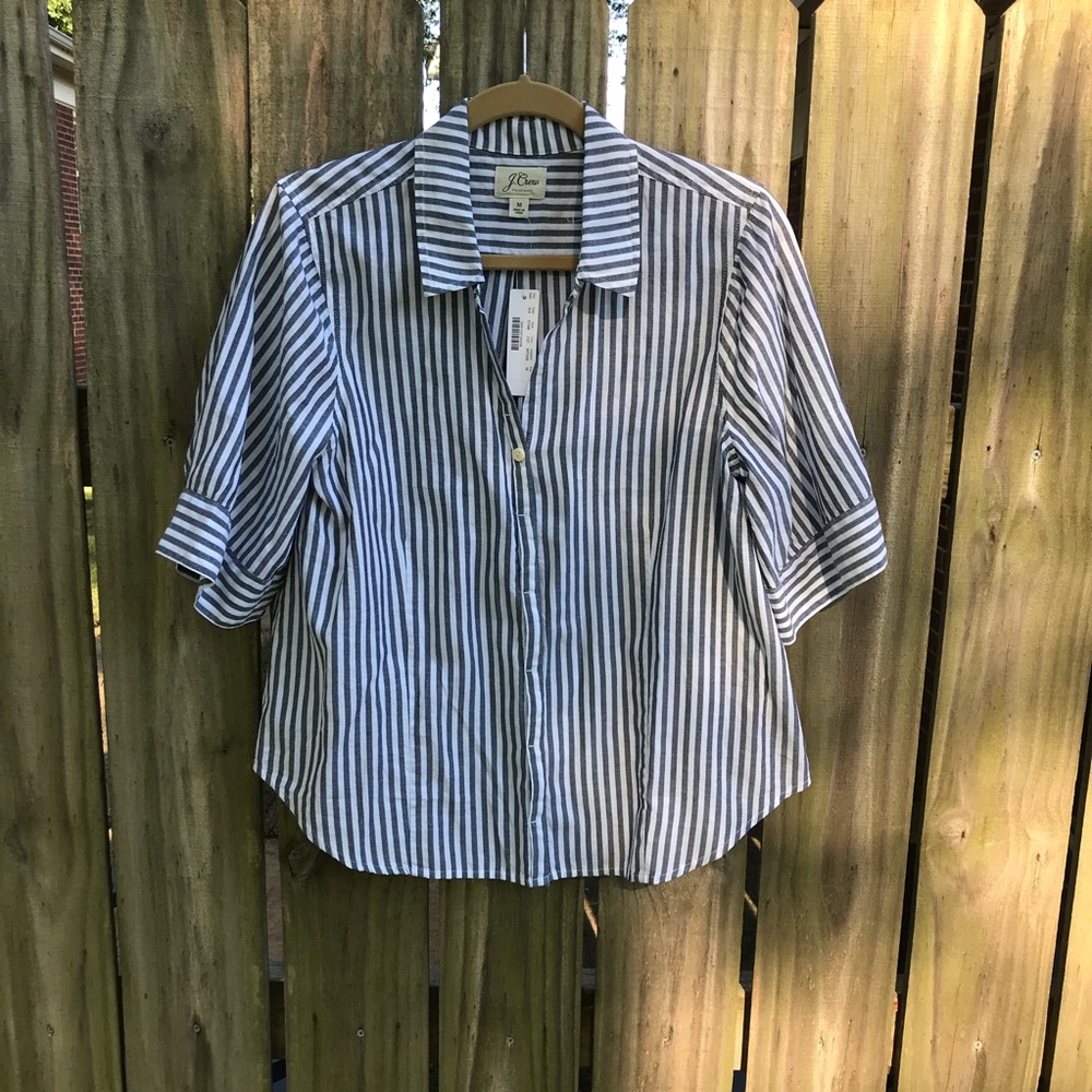 J.Crew short sleeve button up in stripe